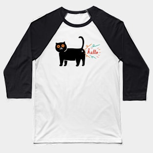 Cat hello Baseball T-Shirt